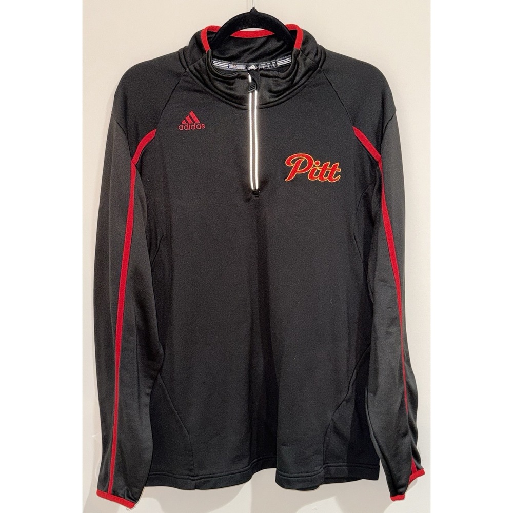 Adidas Pittsburg State "Pitt" Gorillas 1/4 Zip Black Pullover Embroidered Large